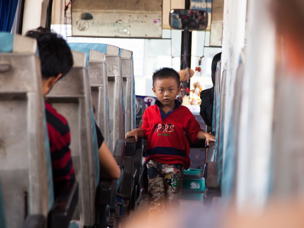 Child in the bus